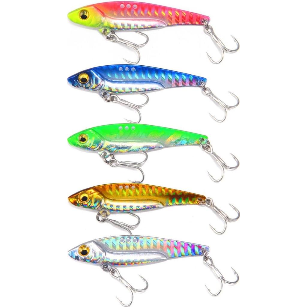 Metal Vibration 8g 13g 16g 19g Sea Bass Lure Set 5 Colors Included