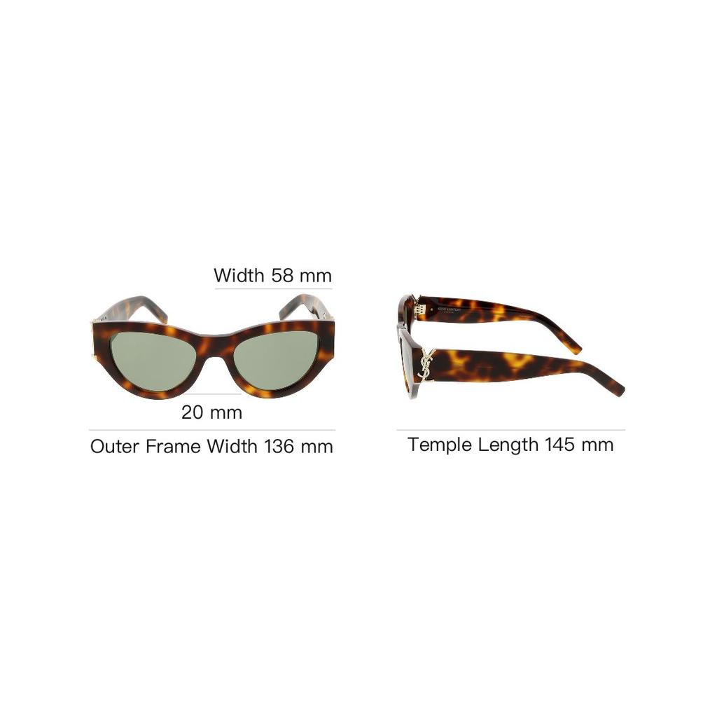 Saint Laurent Minimalist Face-Slimming Oval Sunglasses Women Sunglasses SLM94-003