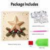 Hochwertiges gerahmtes Perlenkunst-Set mit Weihnachtsstern-Muster, 5D funkelnde Perlenleinwand, DIY entspannendes Bastelset für festliche Wanddekoration zu Hause, Geschenk