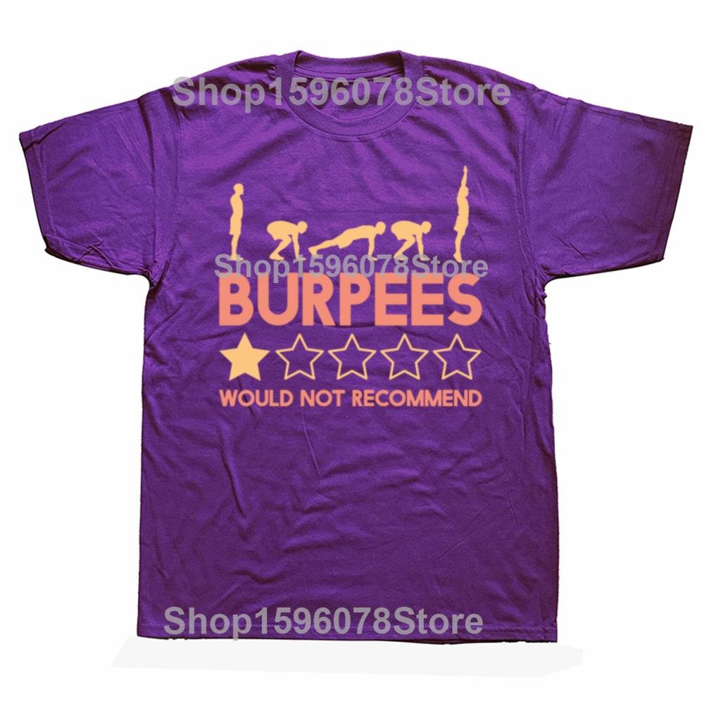 

Funny Burpees One Star Review Would Not Recommend T Shirts Short Sleeve Birthday Gifts Fashion Casual Loose Oversized T Shirt 4XL