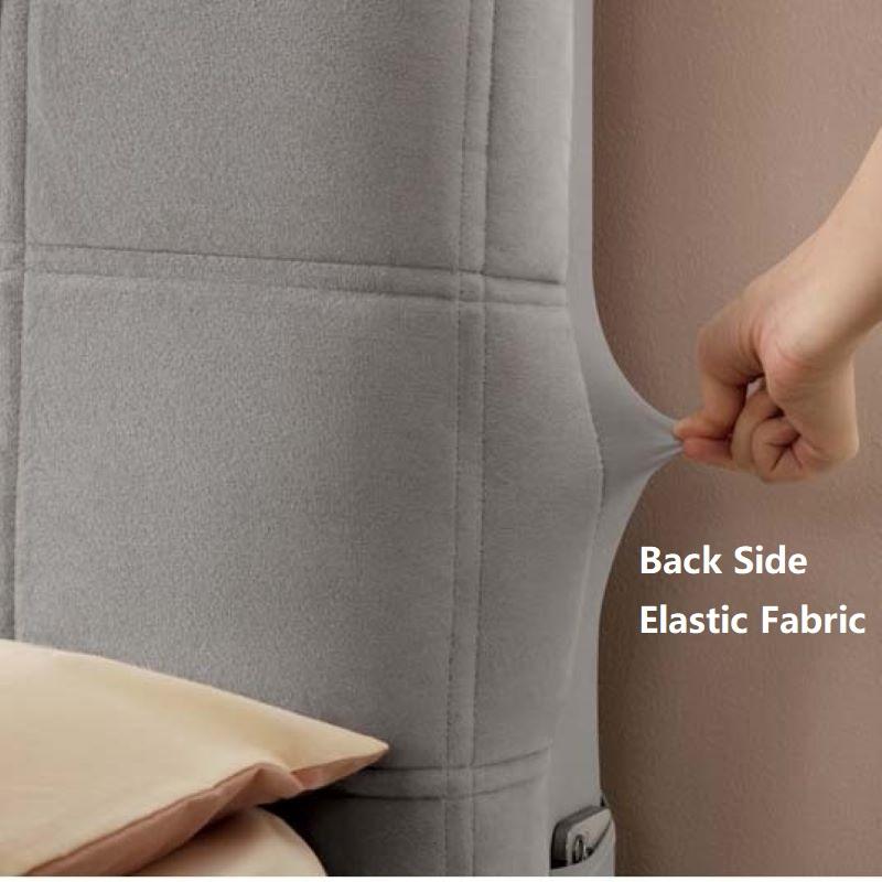 Husă de pat matlasată din catifea de pluș îngroșată Husă de paturi all-inclusiveCosatură din spate pentru pat de lux de culoare solidă Flanel