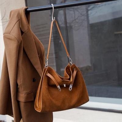 Women's Retro Frosted Leather Large Tote Bag