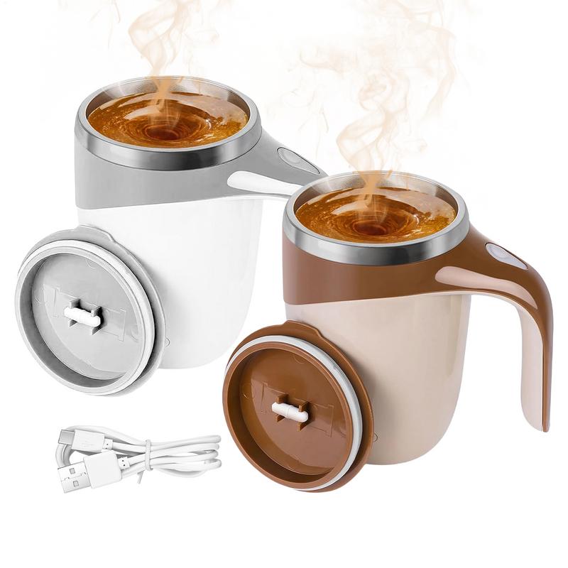 Magnetic Coffee Stirrer Mug Rechargeable Automatic Quiet Fast Stirring Speed Charge Coffee Cup Auto Mixing Mug With Lid For Milk