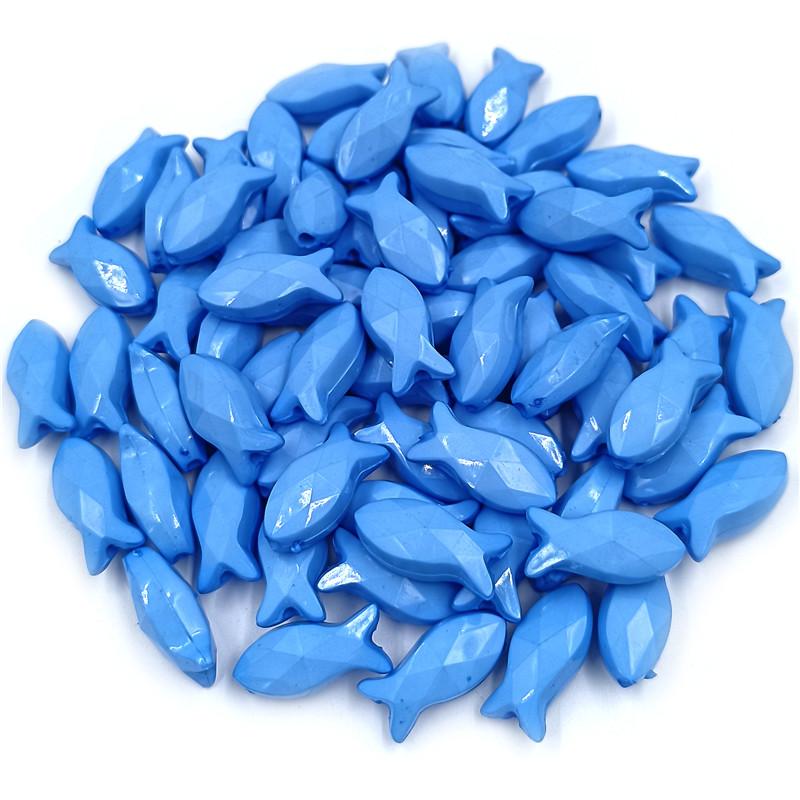 Yaratıcı Şeker Rengi Popüler Aksesuar Yapımı Düz Renk Parlak Gevşek Boncuklar 20 adet 8*18mm Lot Kendin Yap Bileklik Kolye İçin Yeni Akrilik Balık Şekli