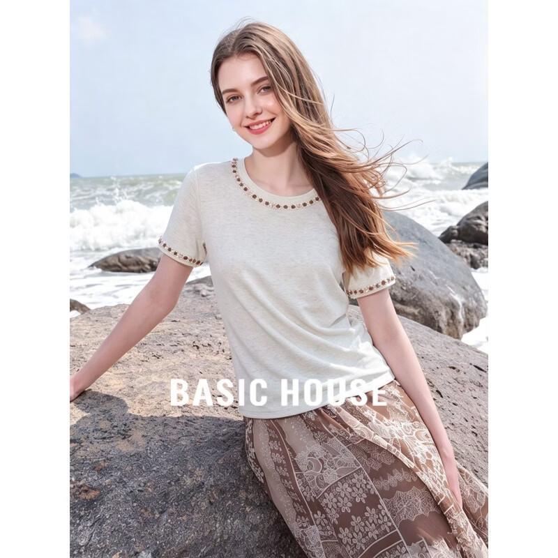 Basic House Women s Stylish Short-Sleeve T-Shirt S