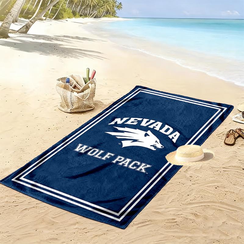 Nevada Wolf Pack Print Beach Towel, Large Soft Quick Dry Towel for Beach Camping Swimming