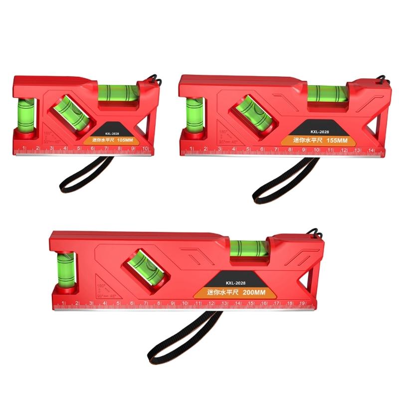 Magnetic Torpedos Level and Ruler, 180/90/45/45 Degree Bubble,Horizontals Ruler Spirits Level for Woodworking