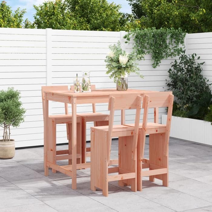 VidaXL 5-piece Garden Bar Set Solid Douglas Wood, Pub Set, Patio Bar Set, Table Set 3157810