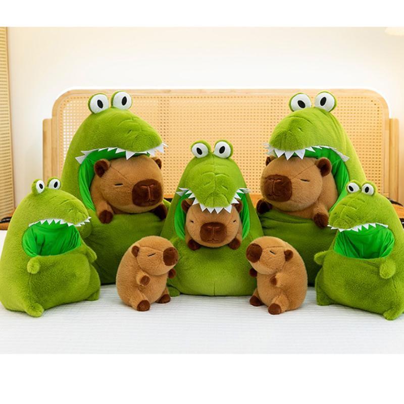 Capybara Transformable Cartoon Plush Toy Detachable Stuffed Animal Gift Pillow