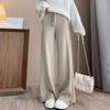 Tassel Knitted Wide Leg Pants for Women in Autumn and Winter Brushed Straight Leg Pants Loose and Slimming Floor Length Pants