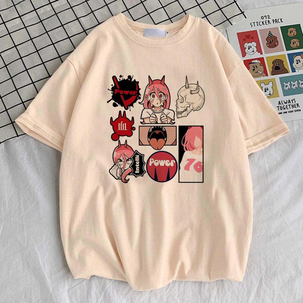 Chainsaw Unisex Top Tees Girl Digital Kawaii Comfortable 80s T Shirt Graphic Hip Hop Retro Colorful