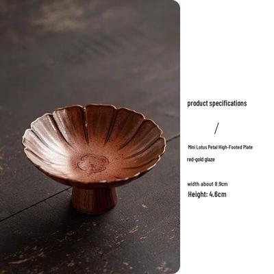 Chinese Ceramic High-Foot Snack Plate