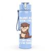 1PC Cute Otter Holding Drink 750ml Color Plastic Sports Water Bottle Leakproof Flip Straw Lid Suitable for Sports Office Home Use