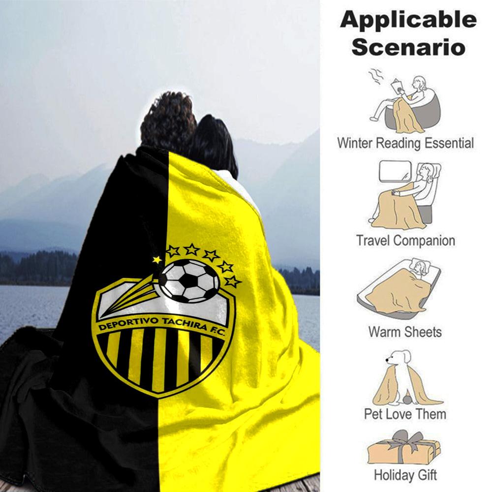 Deportivo Chicara FC Print Flannel Blanket High Quality Warm Comfortable Cover for All Seasons Perfect for Gifts Home Decor