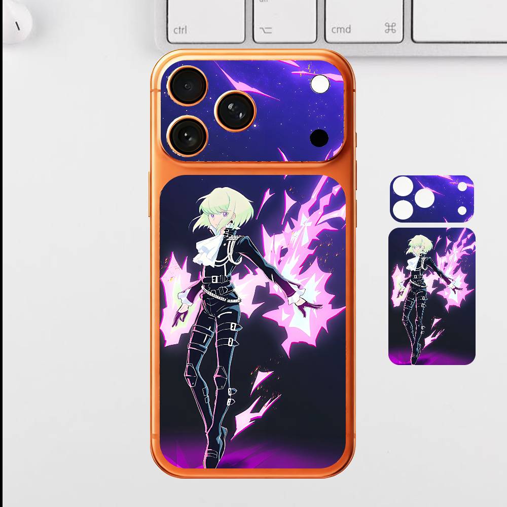 

Anime Figure L-Lio F-Fotia Plain Decal Skin for iPhone17 Pro ProMax Back Film Cover Wrap Anti-scratch Durable Sticker iPhone17promax