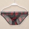 New Men's Mesh Breathable Underwear Triangle Pants Sexy Low Waist Printed Underwear