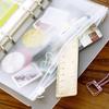 10Pcs A6 Loose-leaf Folder Pocket 6-hole Transparent Zipper Bag Document and Business Card Multi-functional Storage Bag
