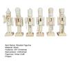 6Pcs Unfinished Christmas Nutcrackers 5 Inch Wooden Nutcracker Figurines DIY Nutcracker Soldier Figures Xmas Craft Project for Holiday Decorations