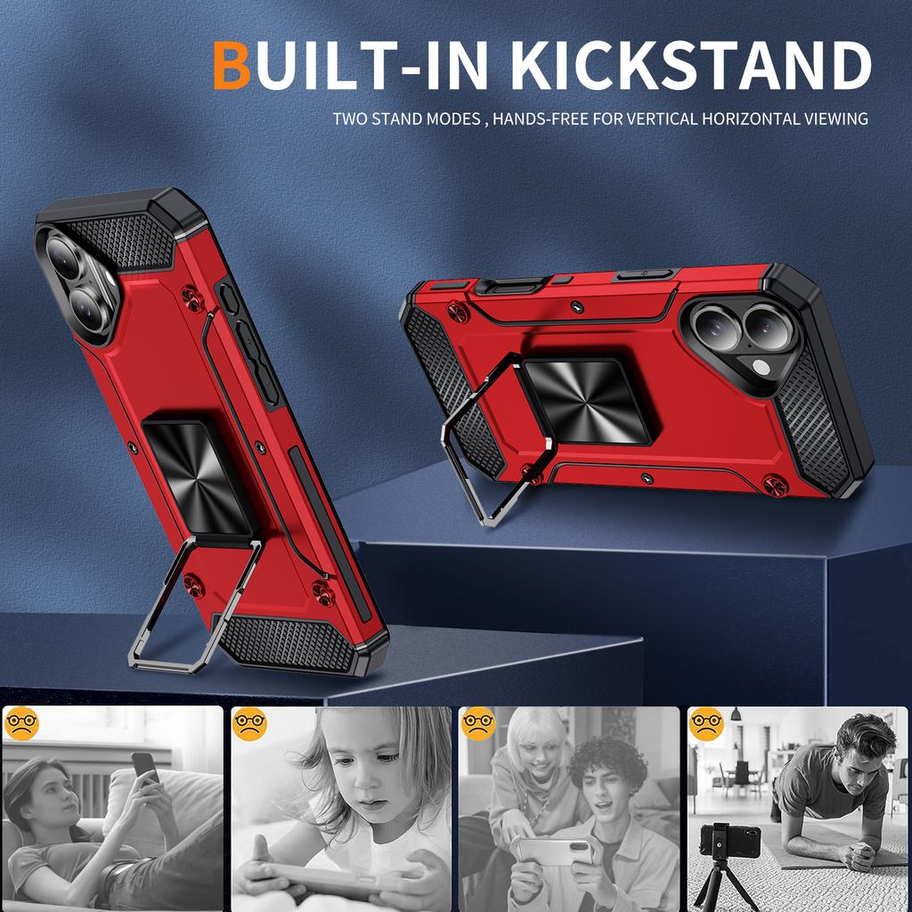 For iPhone 16 Case Military Grade Anti-Drop TPU+PC Phone Shell