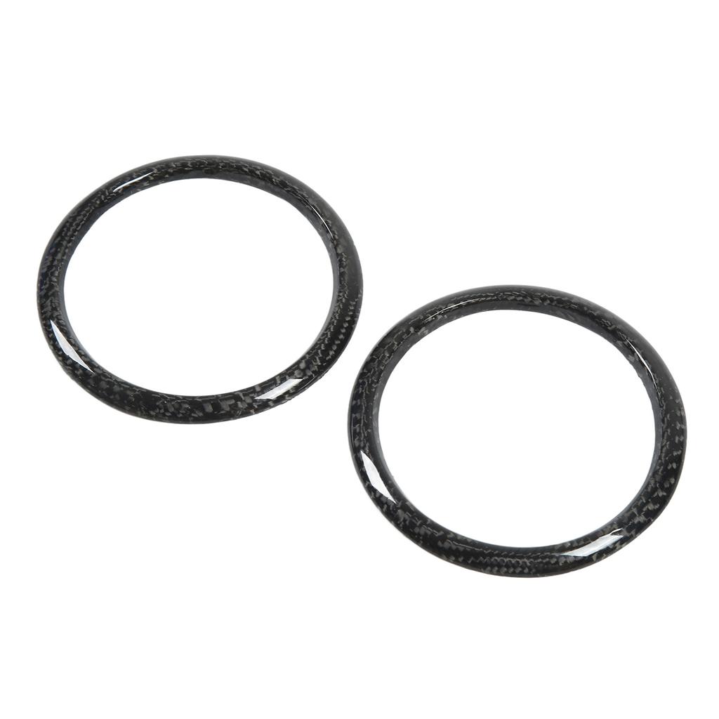 2pcs Car AC Outlet Ring Carbon Fiber Air Conditioning Vent Trim Replacement for Subaru BRZ