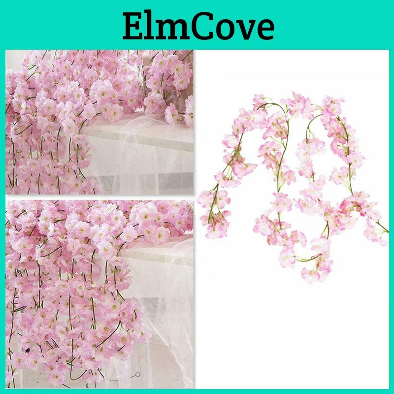 High Realistic Artificial Cherry Rattan Garland With Vibrant Colors For Weddings