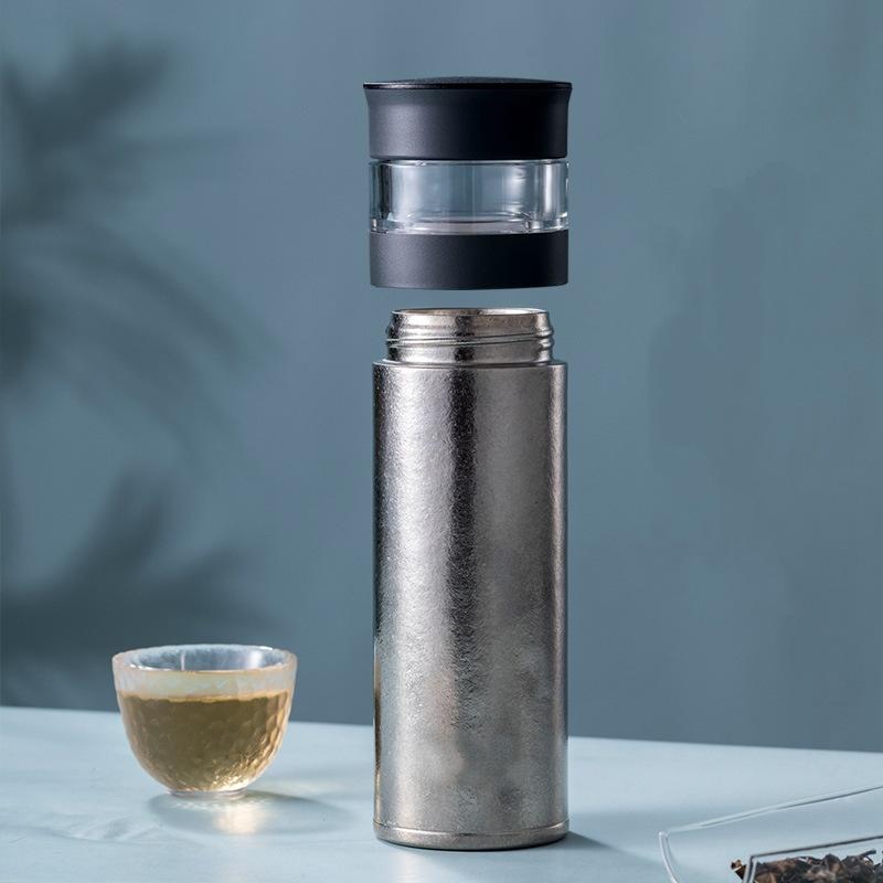 420ML Reiner Titan Thermobecher Doppelwandig Vakuum Große Kapazität Isolierbecher Büro Zuhause Tumbler Outdoor Wasserflasche Geschenke
