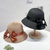 Ladies Straw Hat Women's Summer Elegant Retro Top Hat Sunshade Sun Hat Fashion Bow Bucket Hat