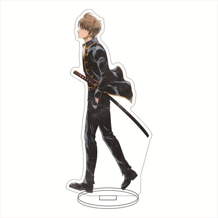 Anime Gin Tama Hijikata Toshirou Okita Sougo Takasugi Game GINTAMA Acrylic Stand Doll Figure Model Plate Cosplay Toy for Gift