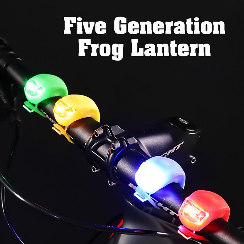 Silicone Bicycle Light Mountain Bike Led Front And Rear Wheel Light Waterproof Flashlight Cycling Safety Warning Light