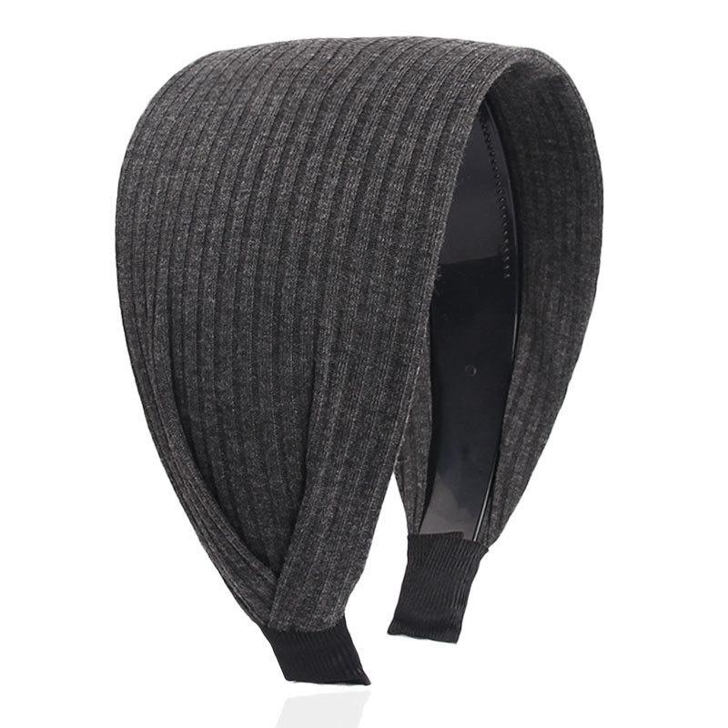 

Шикарные женские 7 см супер широкие мягкие трикотажные повязки на голову Нескользящие зубчатые ободки для волос для корейских леди Повседневный шоппинг Головной обруч