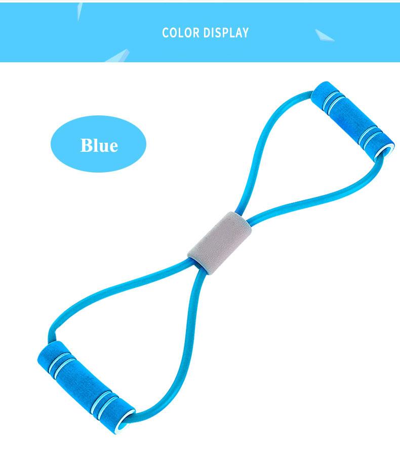 Yoga Gum Fitness Resistance Figure 8 Tubing Bowtie Pilates Tube Chest Expander Rope Workout Muscle Elastic Rubber Accessory