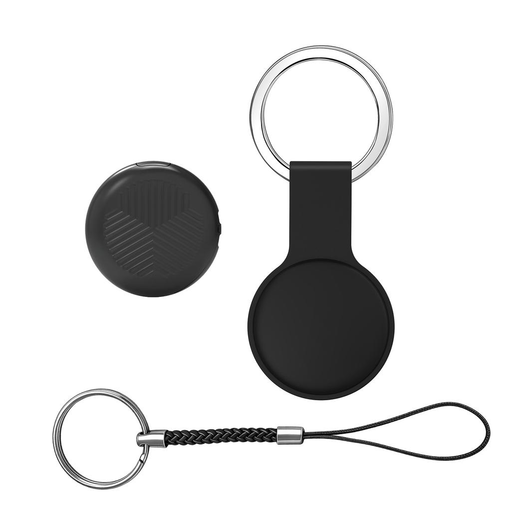 Ultra Thin Tracker for Luggage Keys Wallet Pet, Portable Item Finder with Lanyard and Protective Cover, Anti Lost