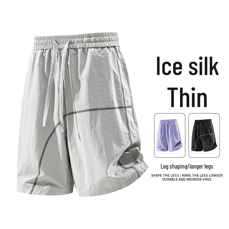 VUUG Men s Ice Silk Quick-Dry Casual Sport Shorts 5XL