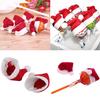 6Pcs Mini Santa Claus Hat Christmas Xmas Holiday Lollipop Top Topper Decor New