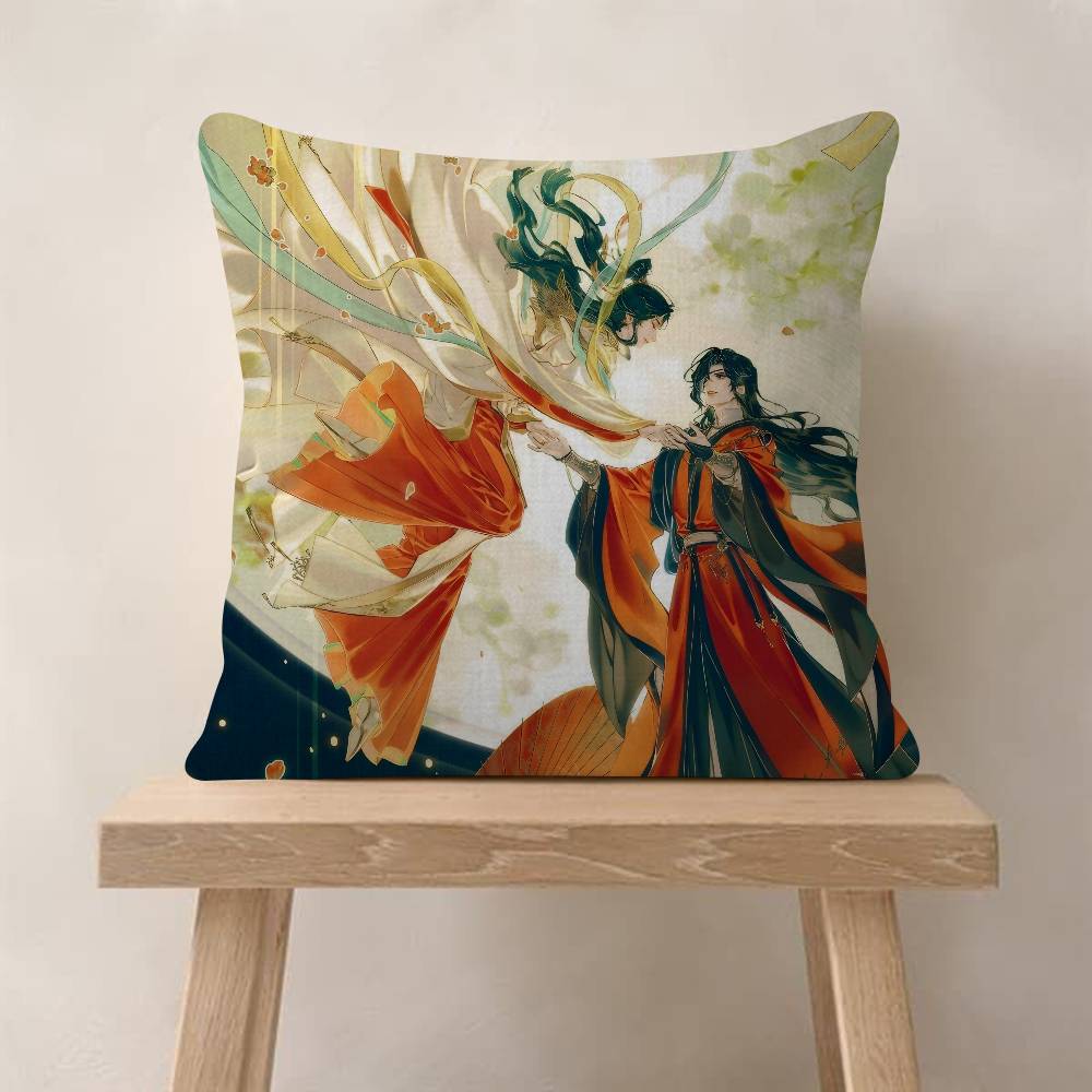 Anime Heavenly Officials Blessing Pillowcase toon Gift Cushion Cover Bedroom Home Sofa Chair Seat Decor pillow case