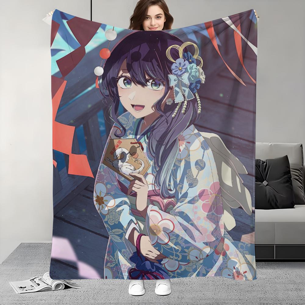 ANIME O-Oshi CUTE N-No k-Ko 3 Blanket Design Lightweight For Dorms, Naps, Living Room, Office,Sofa,All-Season