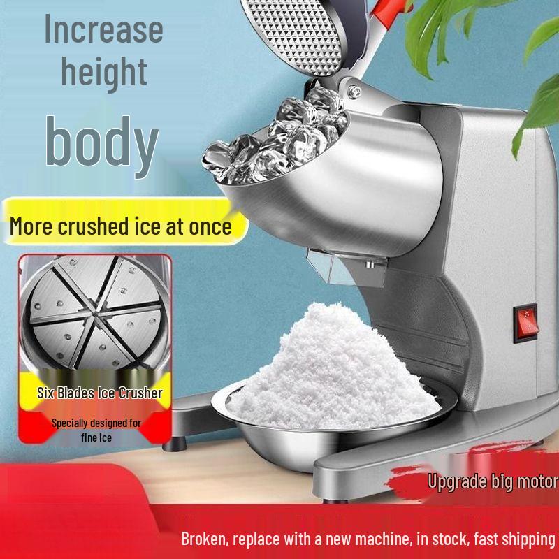Compact Ice Crusher for Shaved Ice and Smoothies – Ideal for Street Vendors, Home Use, Milk Tea Shops, and Snow Ice Treats