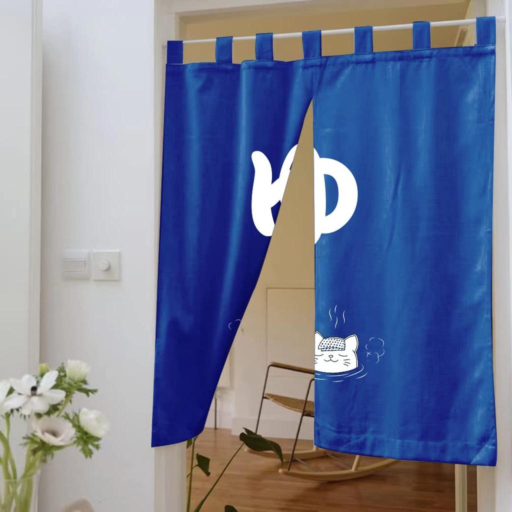 Banksy Noren Room Hard to Door Living Length 120cm x Width 60cm Curtain, Bath, Privacy, Long, Stylish, Divider, Blackout, Nordic, Noren, Easy, See,