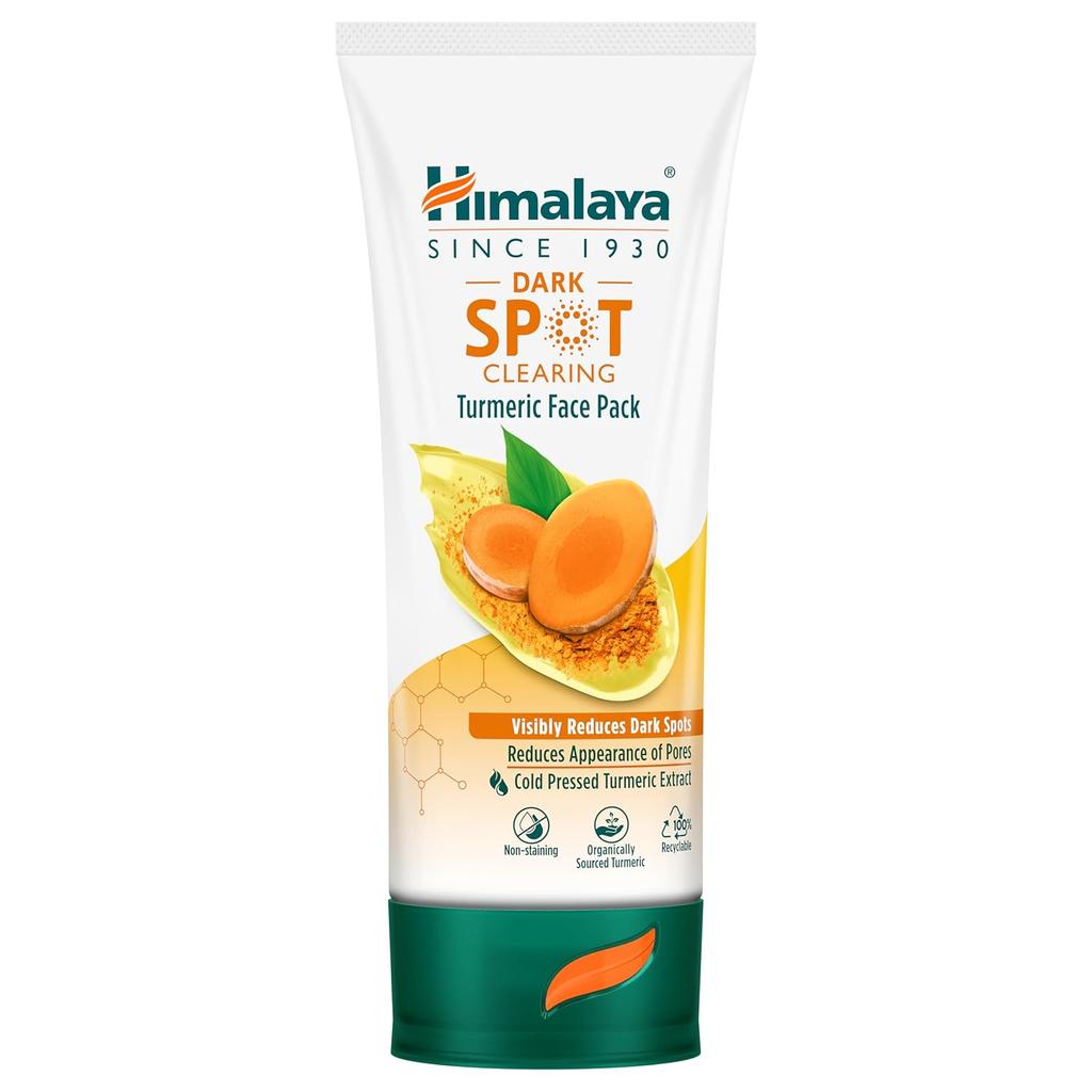 Himalaya Dark Spot Clearing Turmeric Face Pack 50G Reduce Dark Spots Boost Radiance Clear Glowing Skin