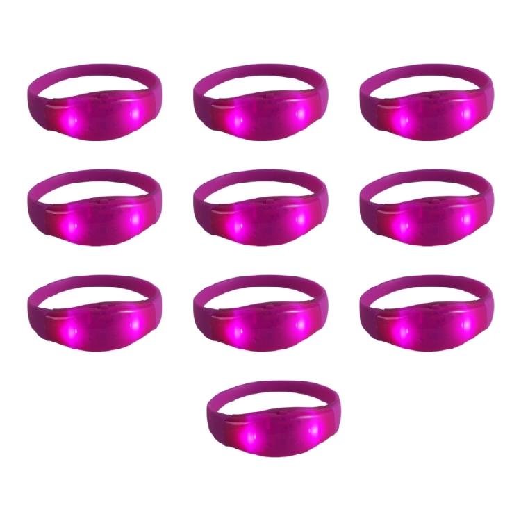 10pcs Colorful Light Up Party Glowing Bracelets Stylish Silicone LED Wristbands Birthday Party Wrist Bands Ornament
