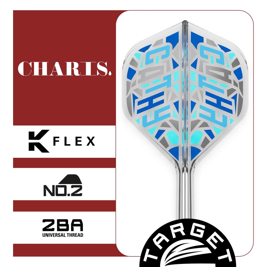 Target Japan CHARIS 2025 Cathy Leung Buntglas Dart Zubehör CHARIS K-FLEX K-Flex Ausgewählt, Design, 3er-Pack, (K-FLEX 2025) (26 mm Standard)