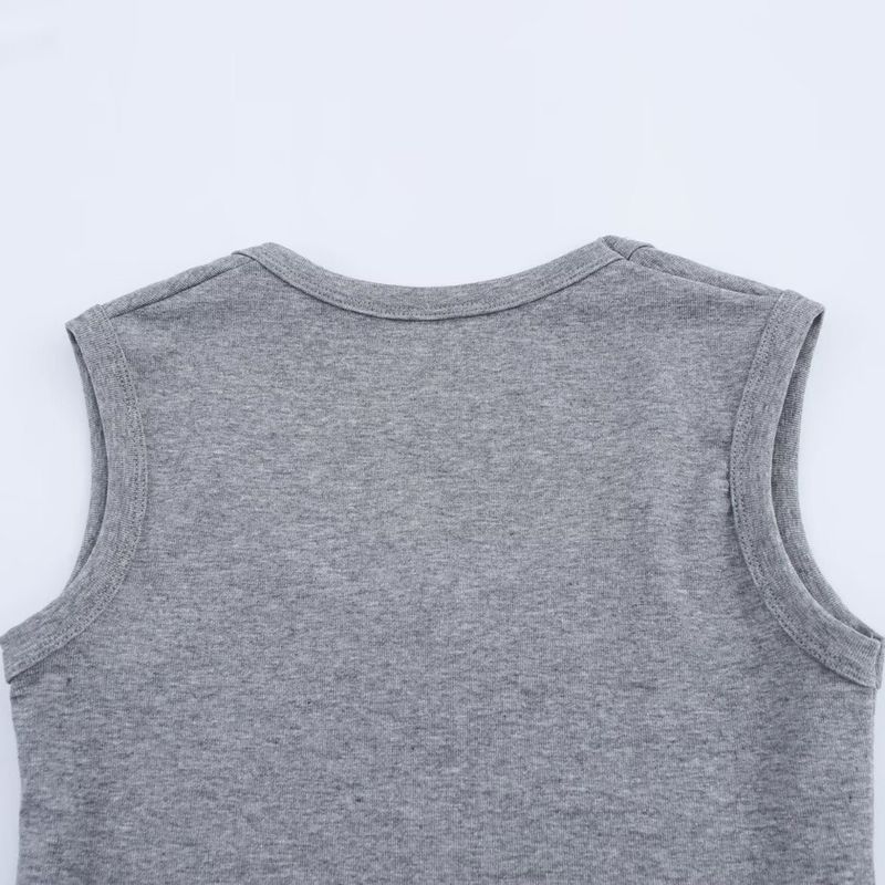 Kaslead New Arrival Women's Clothing Fashion Style Knitting Exercise Sleeveless U-Collar Pullover Vest Bottoming