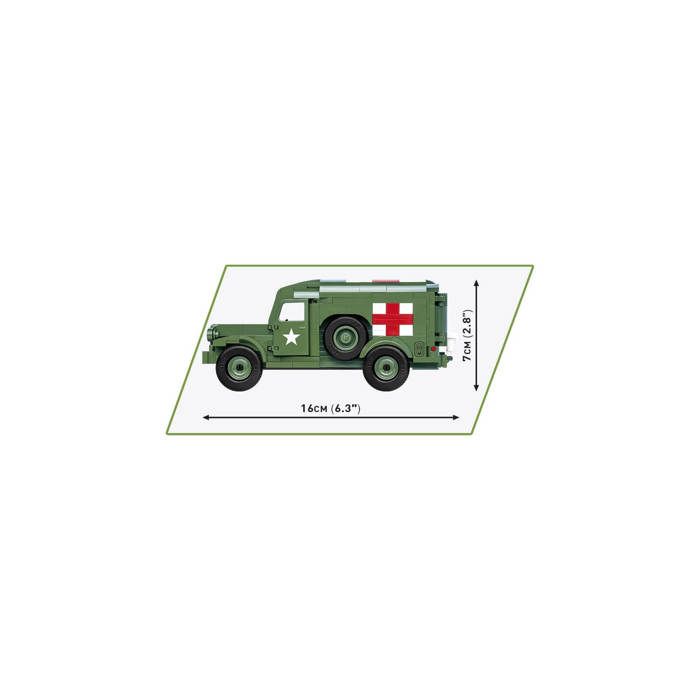 Kit de construction - cobi - wc 54 - ambulance militaire - 293 pièces - 1 figurine