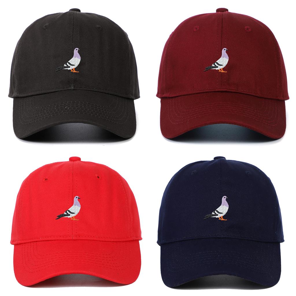 Pigeon Animal Pattern Cotton Baseball Hat With Curved Brim For Daily Use