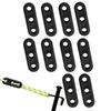 Boucle de Corde à Vent de Tente à 3 Trous 10 PCS Tendeur de Corde de Guidage de Tente Boucle Fixe Accessoires de Toile Coupe-Vent Pour Camping Randonnée en Plein Air