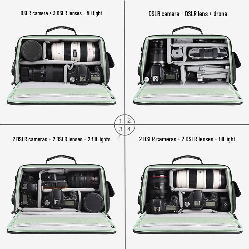 PULUZ Fat Cow Digital Camera Shoulder Bag with Lens Storage for Outdoor Photography