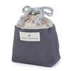 COLORFUL CANDY STYLE 5-Piece School Bag Set Quilted Cotton Dusky Ash Blue Lesson Bag Shoe Case Drawstring Pouches Kindergarten Elementary