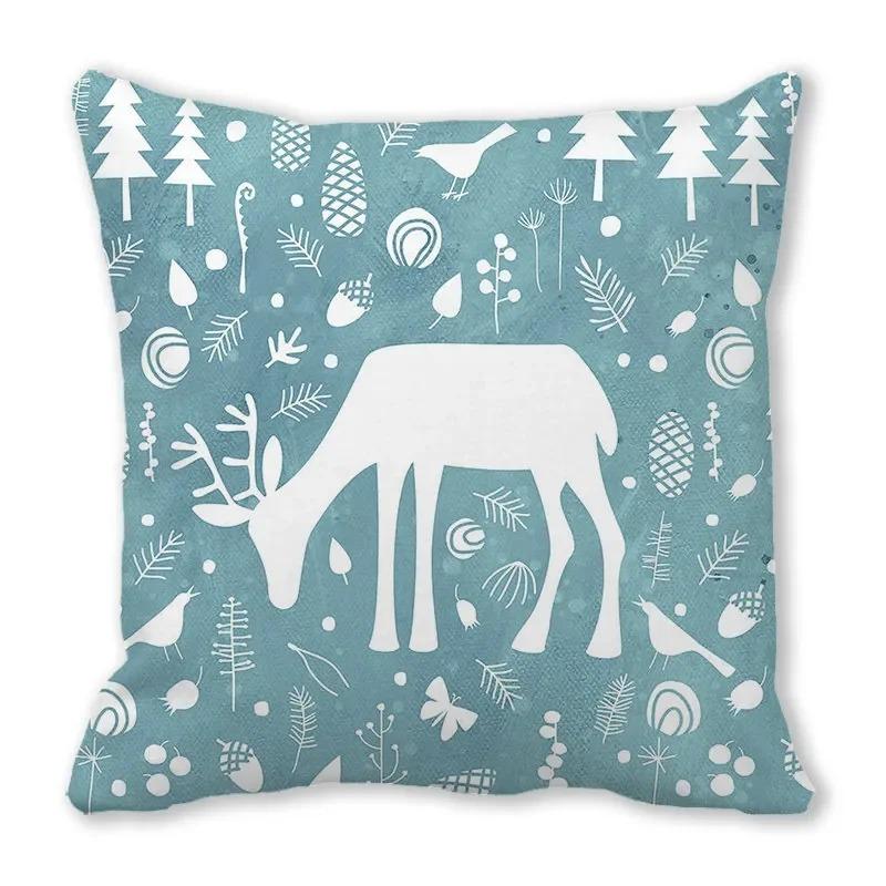 Christmas Themed Pillowcases Car Accessories Office Santa Claus Living Room Sofa Home Pillowcases