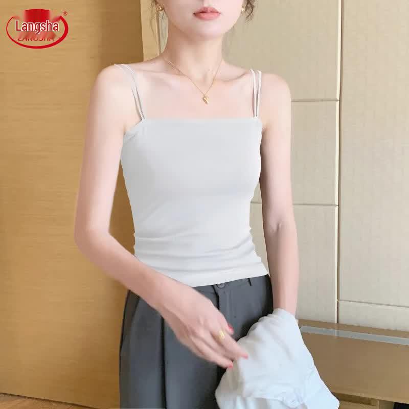Langsha Women s Summer Strappy Camisole Vest S (under 85 catties)