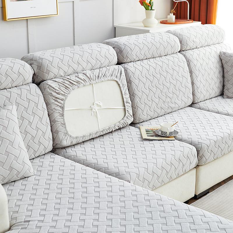 1Pc Jacquard Sofa Slipcover Nonslip Elastic Sofa Cover Couch Cover For Bedroom Office Living Room Home Decor Furniture Protector